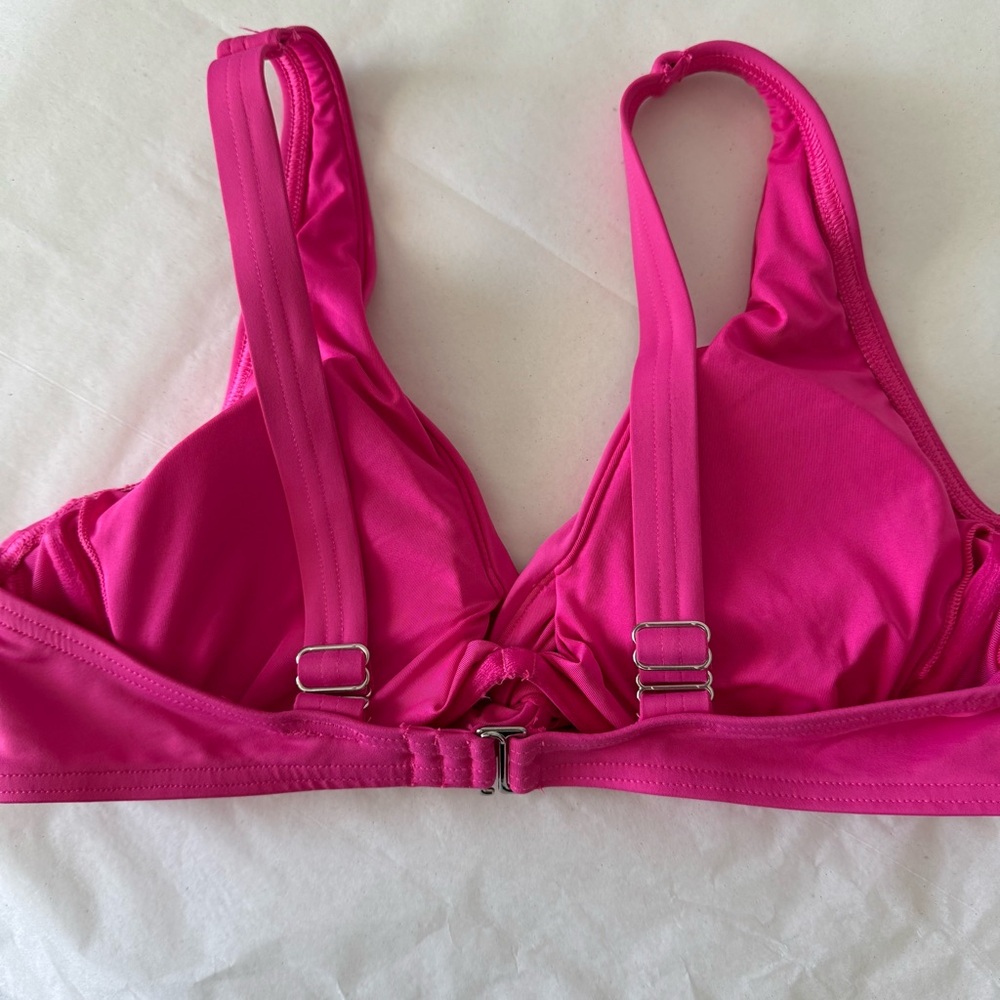 LANDS’ END Size 6 Pink Underwire Bikini Swimsuit Top - Picture 3 of 5